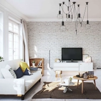 Светлый лофт в интерьере Интерьер гостиной в белом цвете