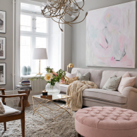 Пастельные тона в интерьере пентхауса