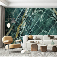Зеленый мрамор в интерьере Отделка зеленым мрамором стен в гостиной