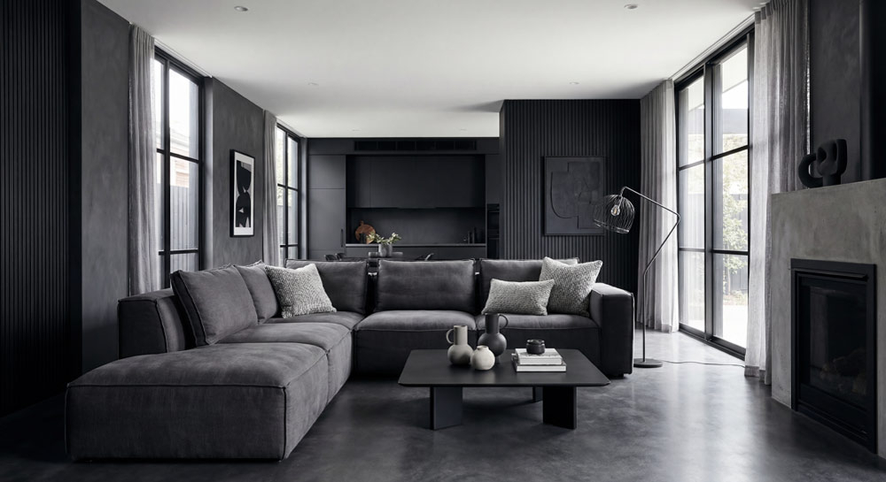 Матовый интерьер гостиной