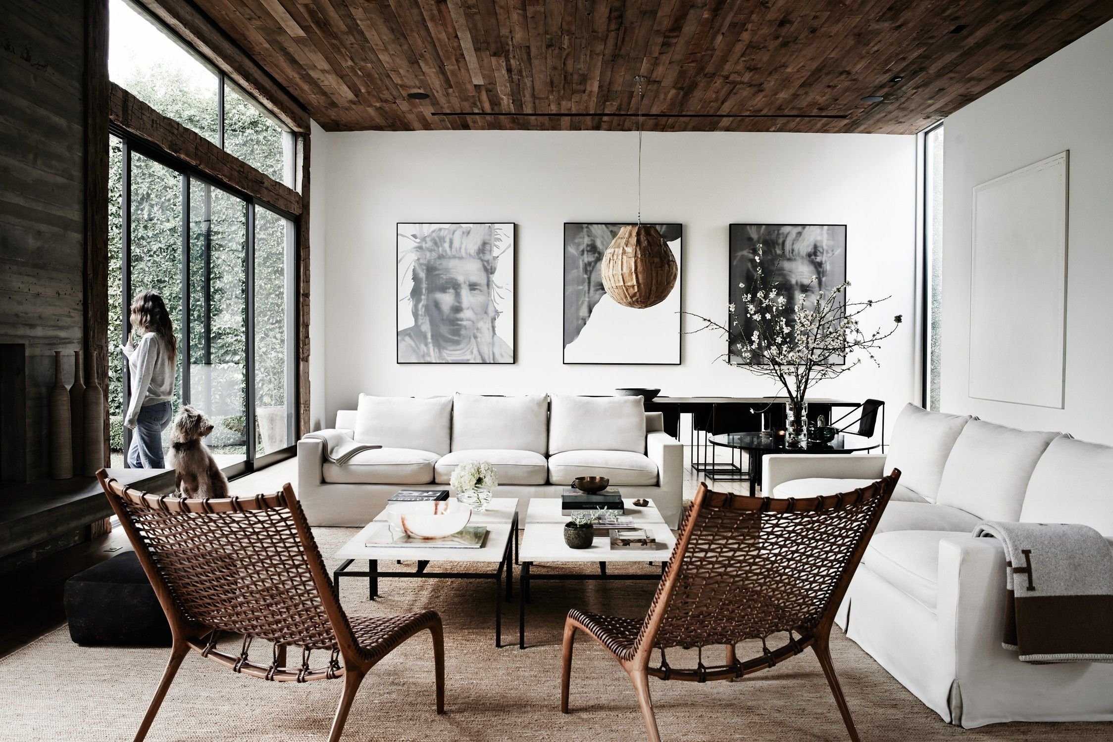 Интерьер гостиной в стиле кинфолк